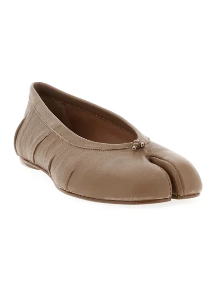 Balerinki Maison Margiela skórzane brązowe