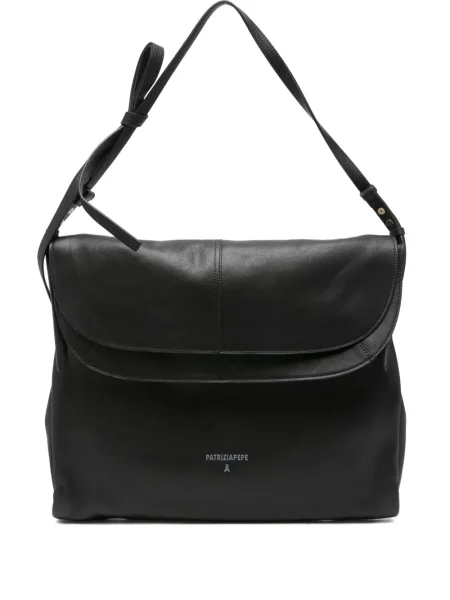 Geanta de piele Patrizia Pepe din piele negru