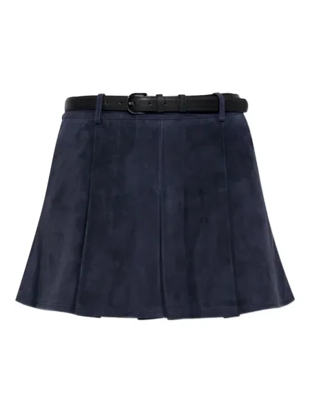Mały spódnica plisowana Self-portrait niebieska