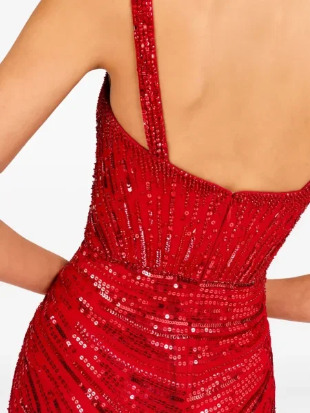 Rochie Jenny Packham cu paiete de costum roșu