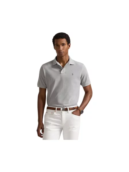 Koszulka polo z wyhaftowanym logo Polo Ralph Lauren szare