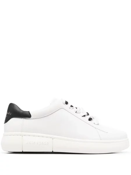 Sneakerși Kate Spade din piele cu buline alb