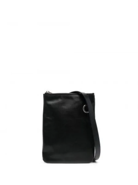 Kožna crossbody torba Jil Sander crna