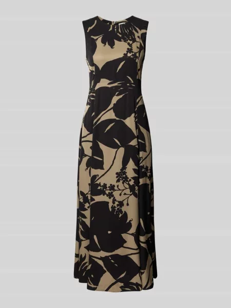 Sukienka midi taliowana z czystej Marc O'polo czarna