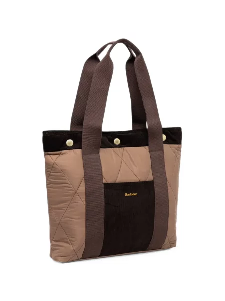 Matlasat geantă shopper Barbour maro