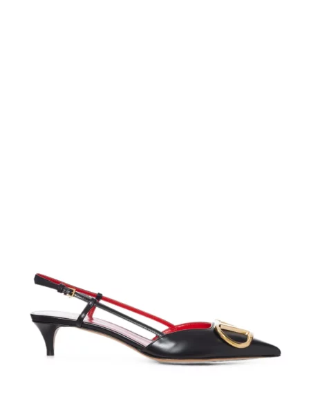 Pantofi cu toc Valentino Garavani din piele slingback negru