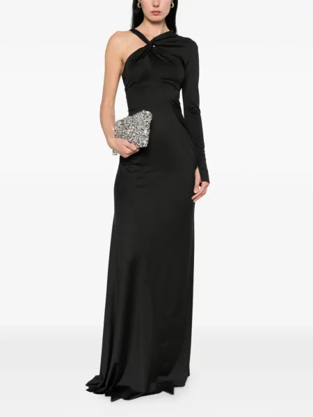 Rochie Victoria Beckham asimetrică negru