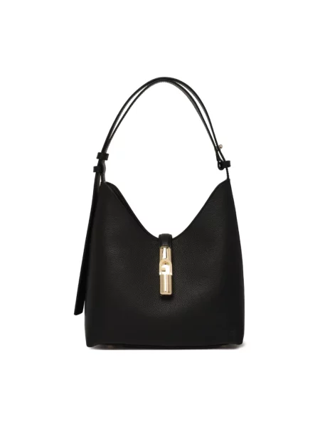 Torebka skórzana Furla czarna