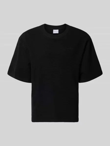 T-shirt o kroju relaxed fit z fakturowanym wzorem Karl Kani czarna