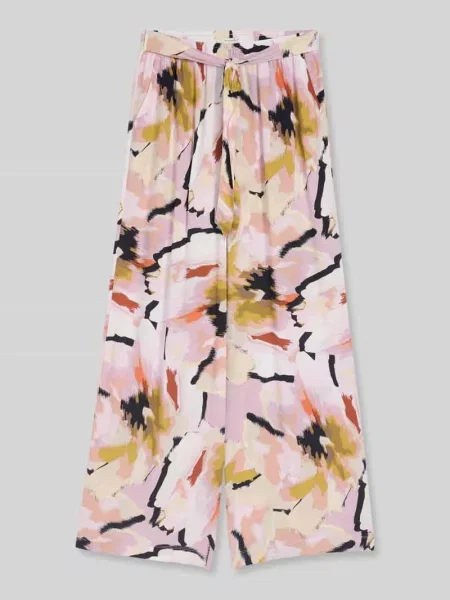 Spodnie o kroju loose fit z mieszanki Tom Tailor czerwone