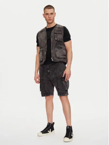 Alpha Industries Džínové šortky Canvas Acid Short černá