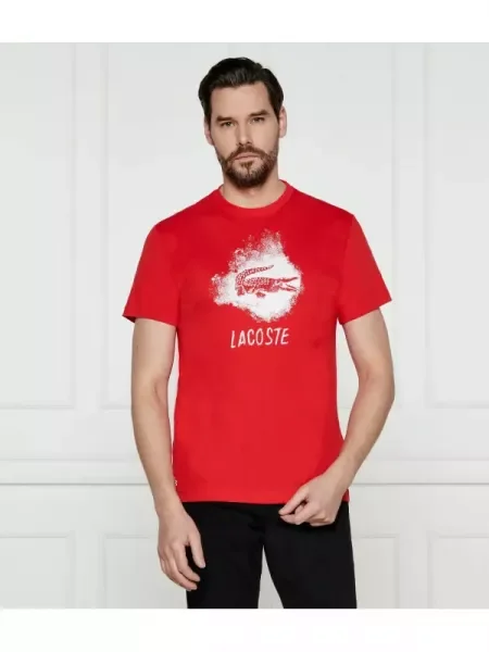 Lacoste Tricou Ultra Dry Graphic roșu