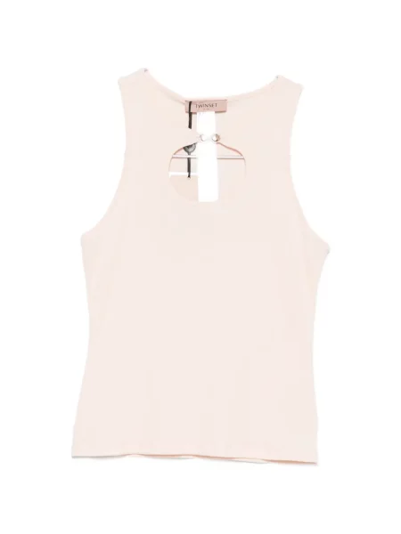 Izrezati top Twinset ružičasta