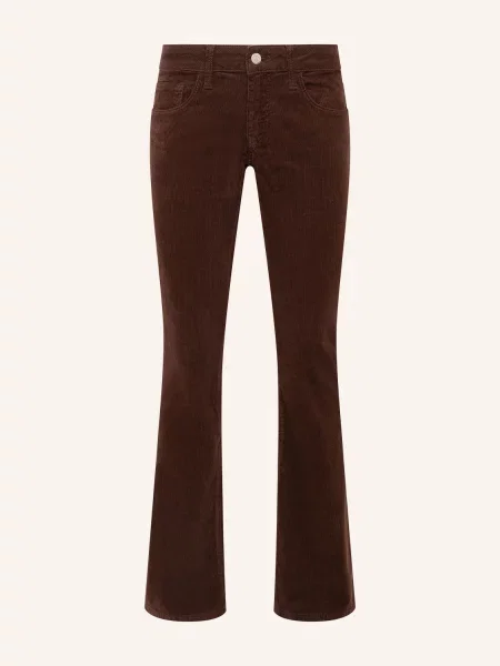 Mavi Bootcut Kalhoty Bella S Rozšířenými Nohavicemi Z Manšestru tmavě hnědá