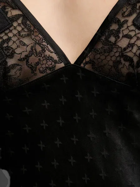Maiou Chantelle cu imagine din dantelă negru