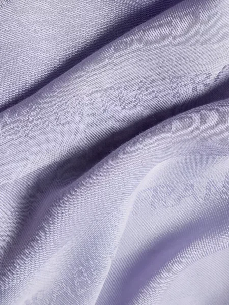 Fular Elisabetta Franchi din jacard cu autograf violet
