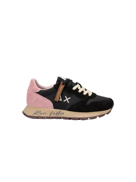 Sneakersy Sun68 casual skórzane czarne