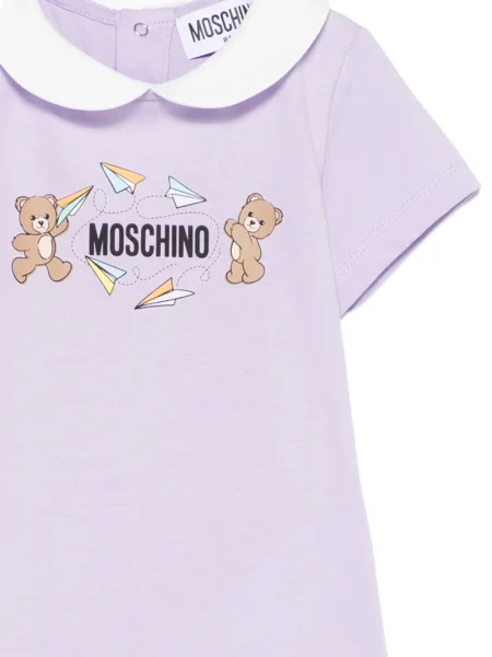 Krótki kombinezon dziecięcy Moschino fioletowy