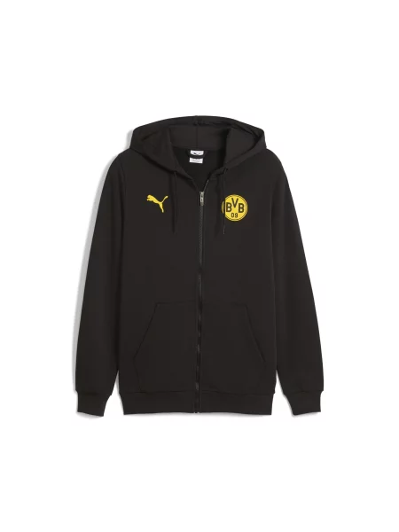 Kurtka z kapturem Borussia Dortmund FtblCulture PUMA czarny