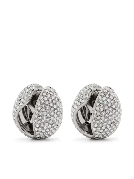 Cercei Coperni de cristal argintiu