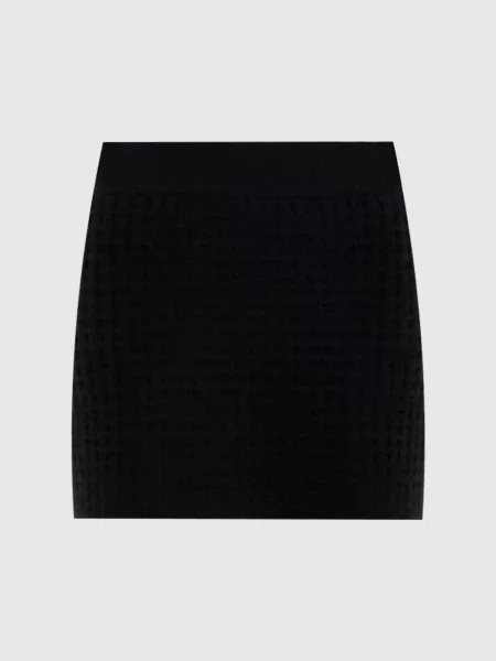 Шерстяная юбка мини Allude черная