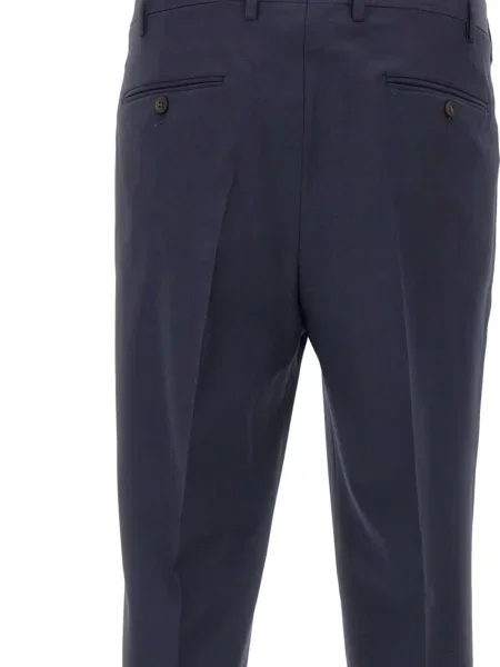 Pantaloni Devore plisate albastru