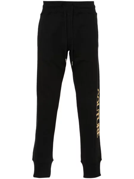Pantaloni Versace Jeans Couture cu imagine negru