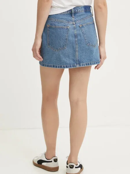 Džínová sukně Abercrombie & Fitch mini modrá