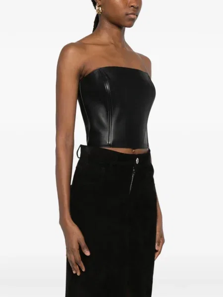 Top Polo Ralph Lauren din piele negru