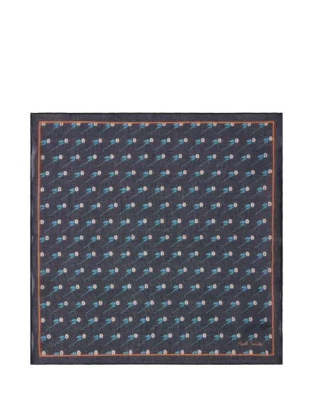 Fular Paul Smith cu model floral negru