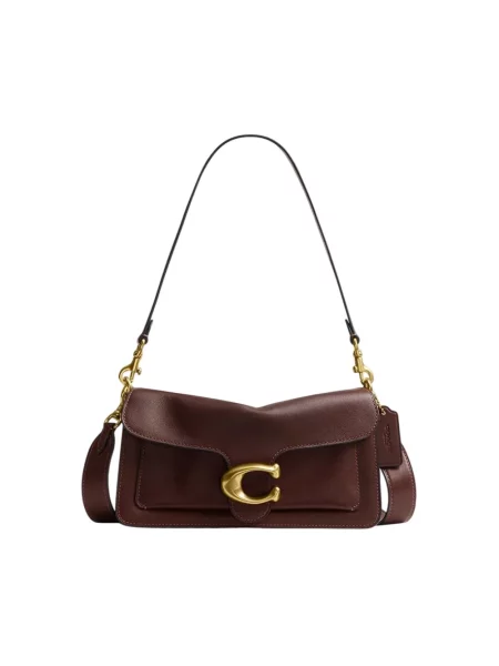 Coach torebka crossbody skórzana Tabby 26 in Soft Grain Leather brązowa
