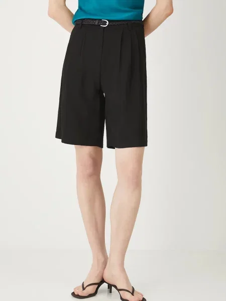 Medicine szorty gładkie high waist czarny