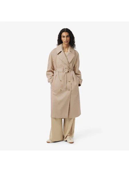 Lacoste Trencz Oversize beżowy