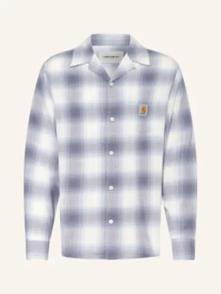 Carhartt Wip Koszula Tyers Comfort Fit blau biała