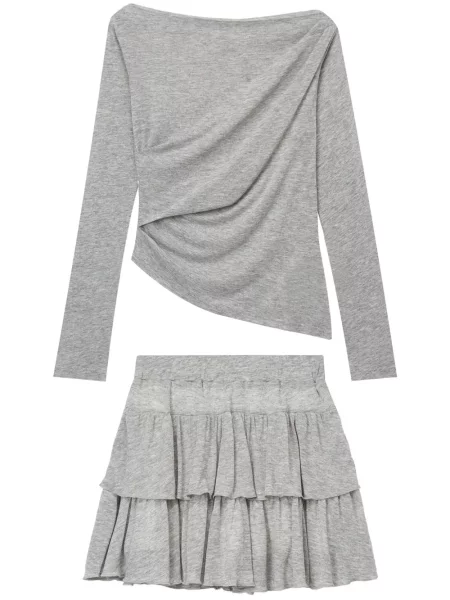 Mała mały spódnica mini B+ab z falbankami szara