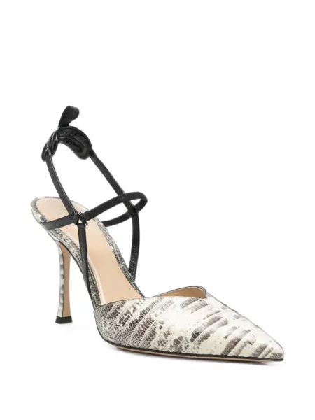 Pantofi cu toc Fendi cu imagine cu model piele de șarpe
