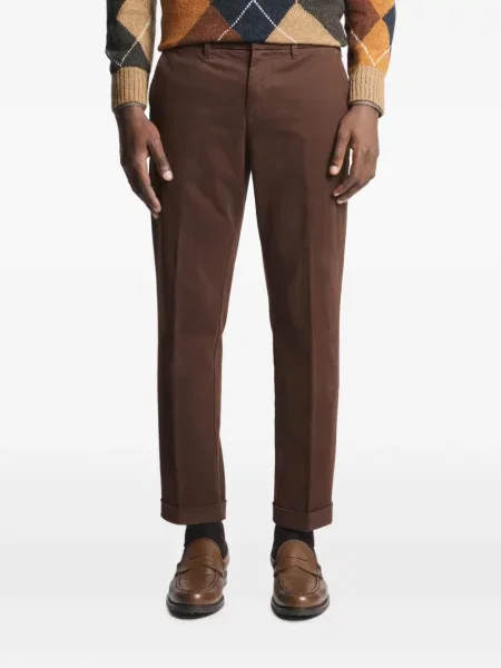 Pantaloni Fay cu buzunar frontal maro