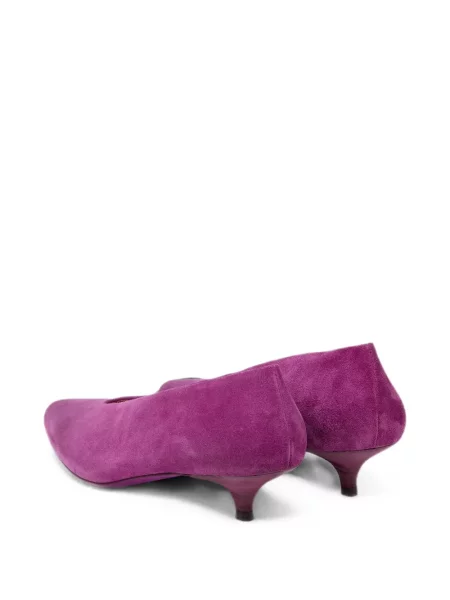 Pantofi cu toc Marsell din piele de căprioară violet