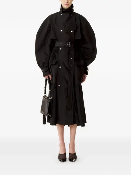 Cu centură palton Lanvin negru