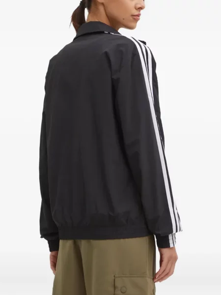 Pruhované kraťasy Adidas s výšivkou černé