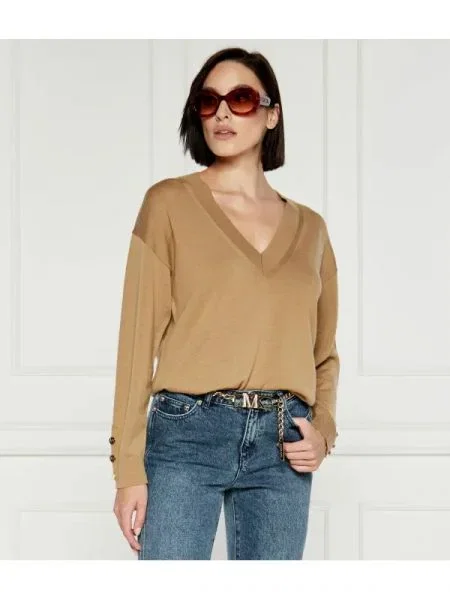 Michael Kors De lână pulover MERINO bej