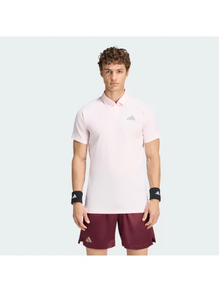 Koszulka polo Tennis Climacool+ Freelift Pro różowa