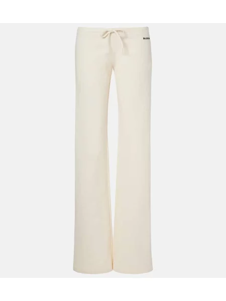 Pantaloni de trening Balenciaga din jerseu alb