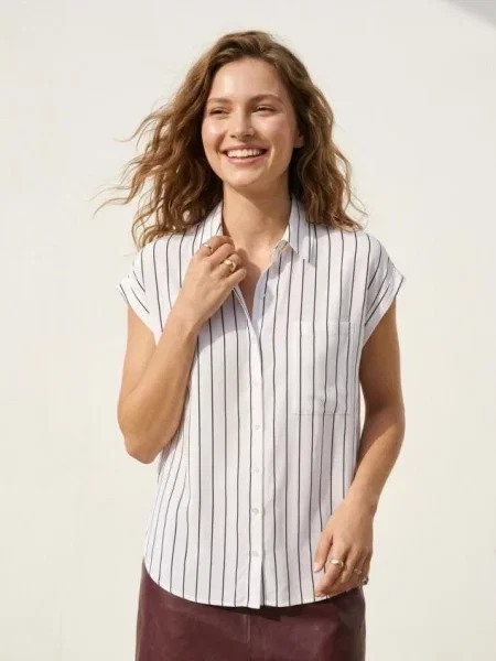 Сорочка з коміром різнобарвний