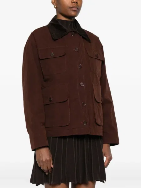 Geacă Aspesi de catifea cord roșu