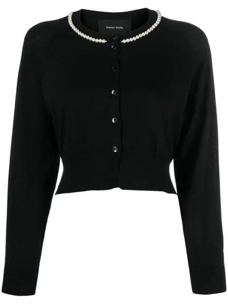 Cardigan Simone Rocha cu perle negru