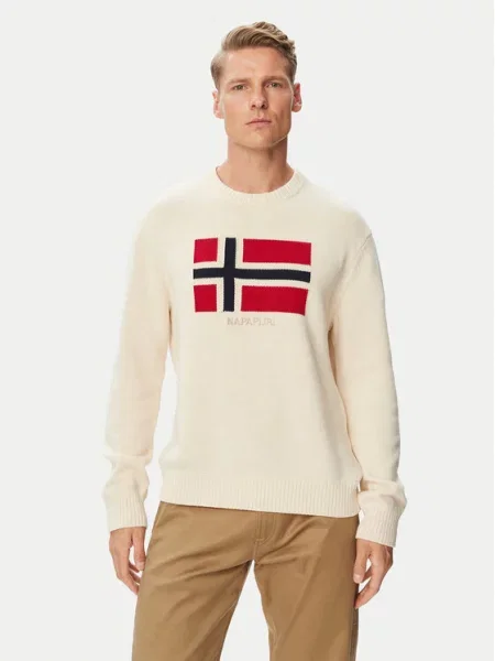 Napapijri Sweter D-Mura C Kremowy