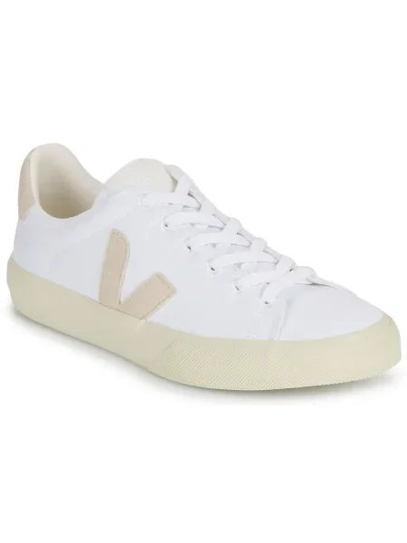Pantofi Veja Campo din canvas alb