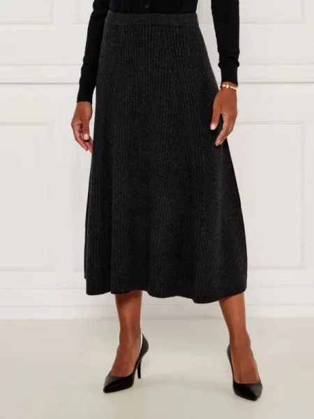 Pinko De lână fustă arabian cu adaos de cașmir gri