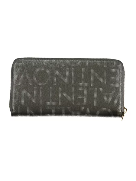 Lniany portfel Valentino Bags czarny